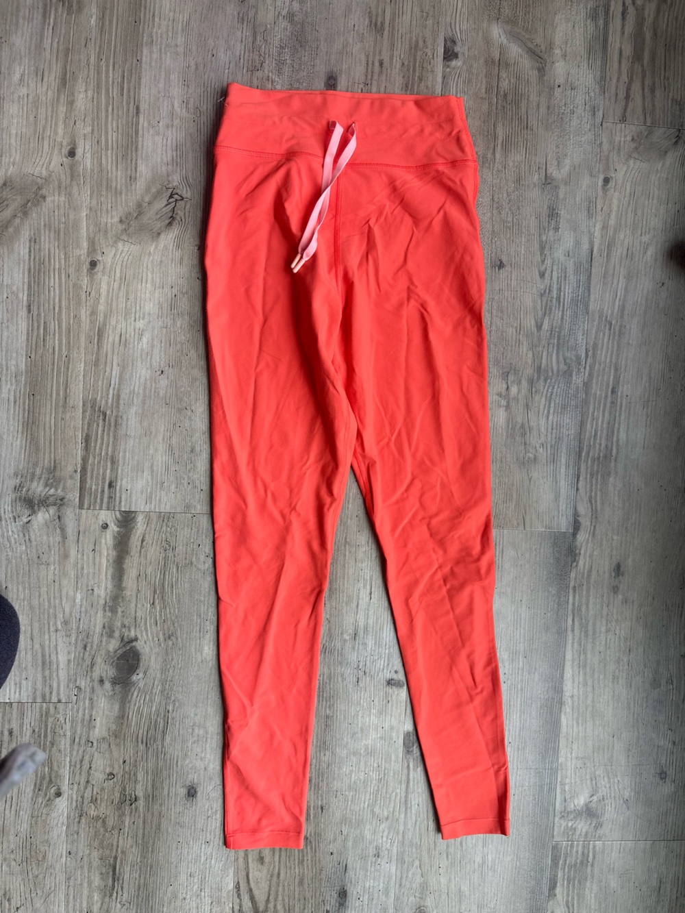White Fox Boutique Coral Drawstring High-Rise Leggings
